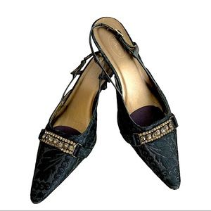 Talbots brocade sling backs, 9.5